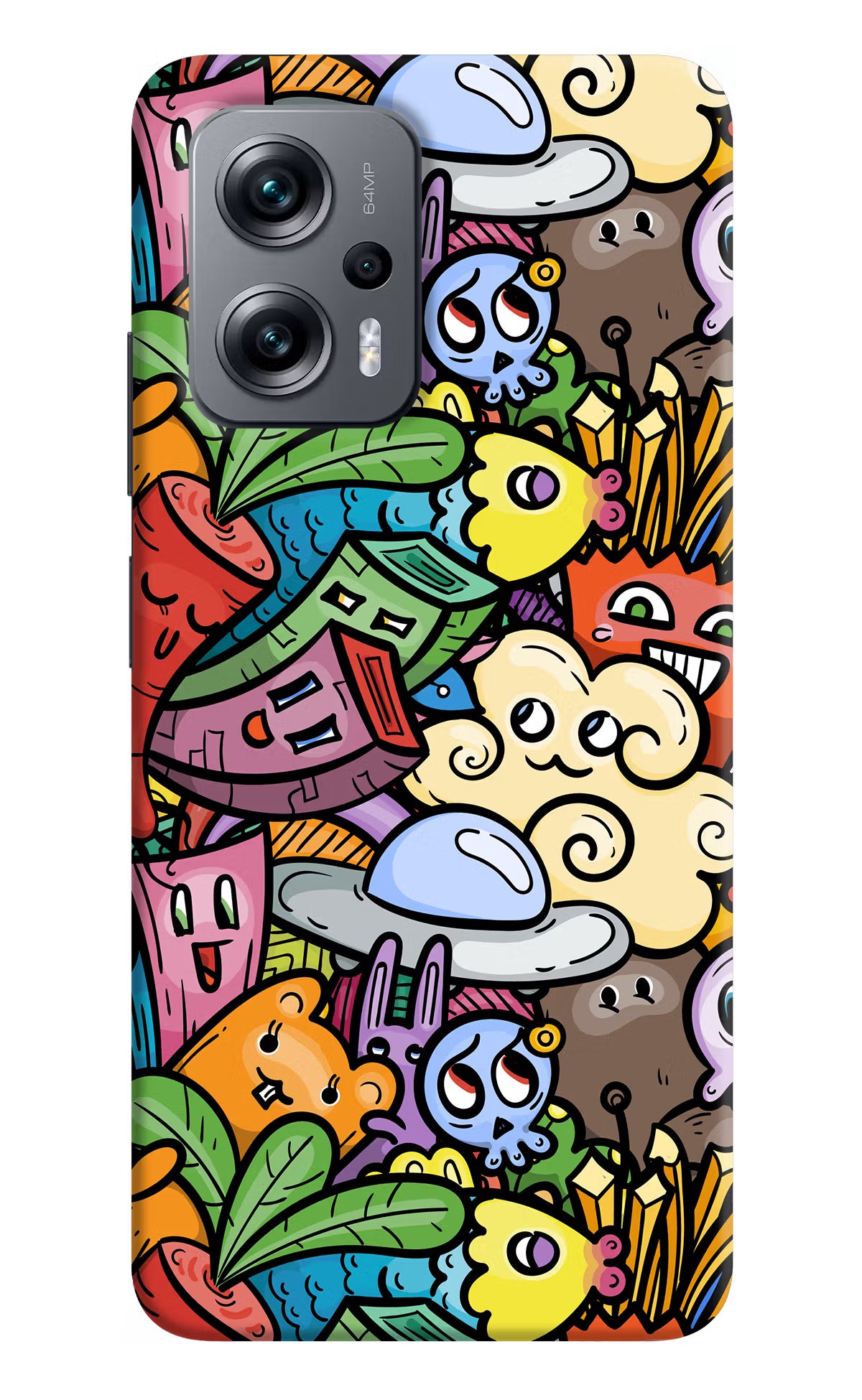 Veggie Doodle Redmi K50i Hard Case Back Cover by Casekaro