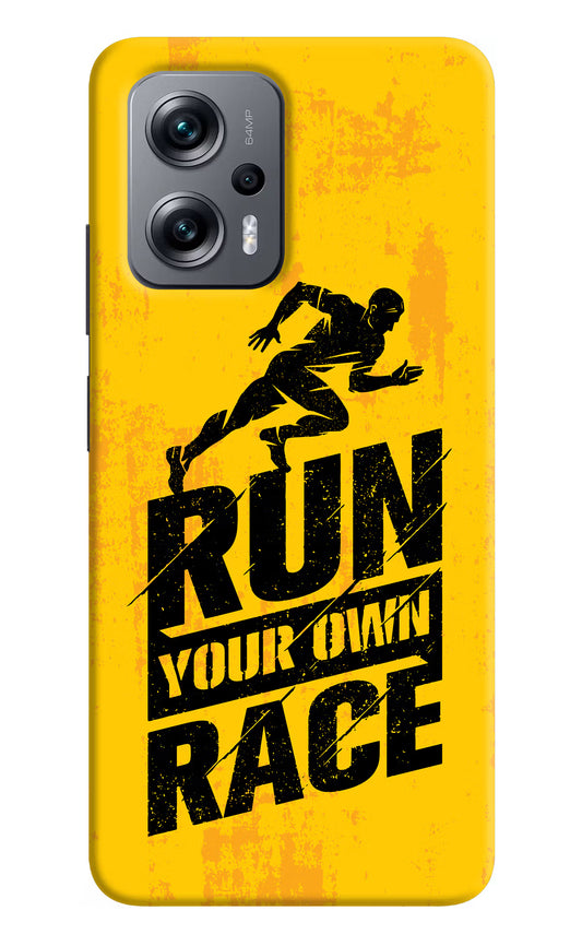 Run Your Own Race Redmi K50i Hard Case Back Cover by Casekaro