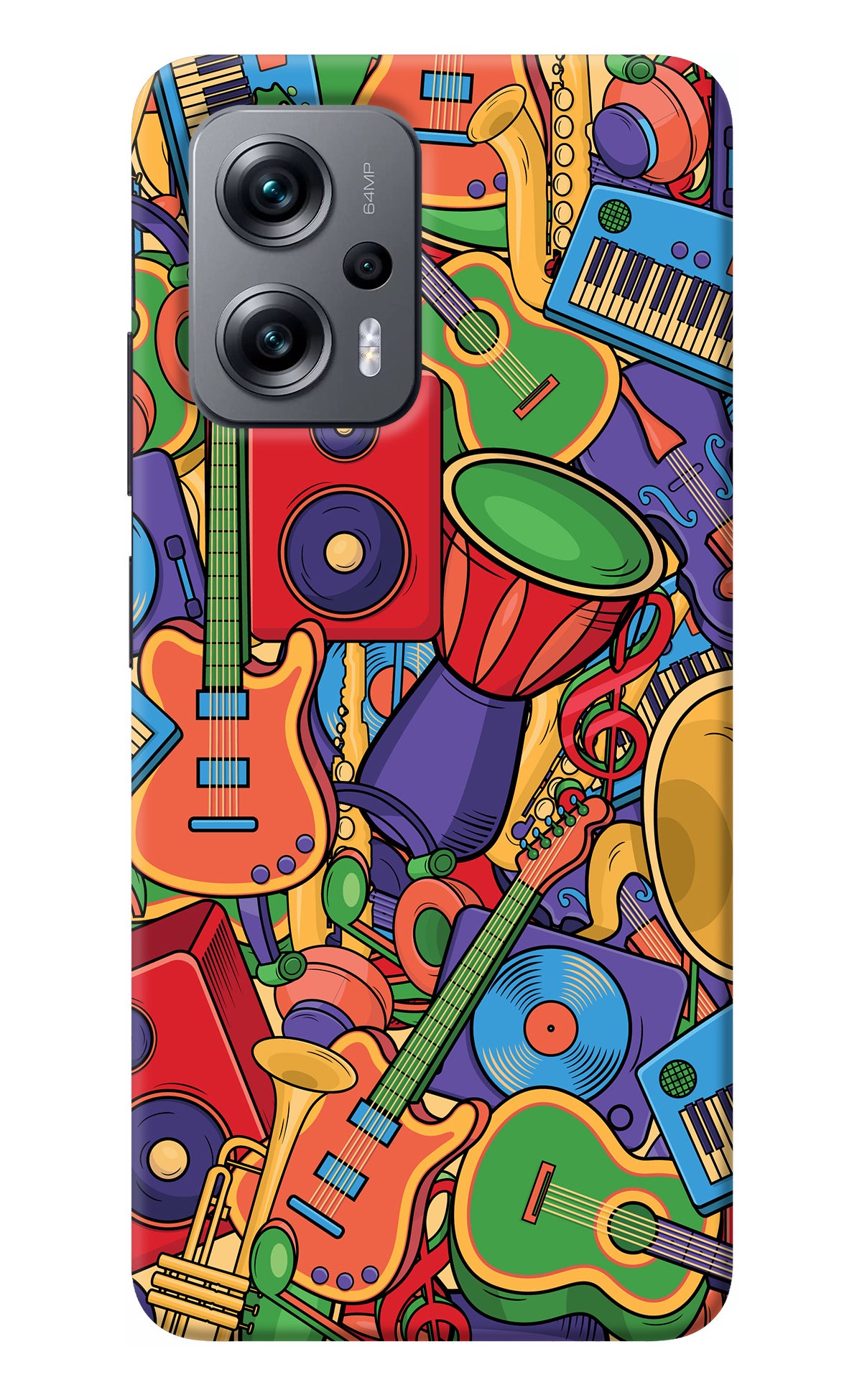 Music Instrument Doodle Redmi K50i Back Cover