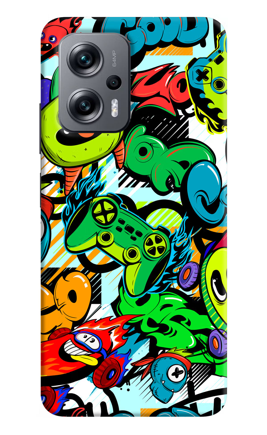 Game Doodle Redmi K50i Back Cover, Hard case