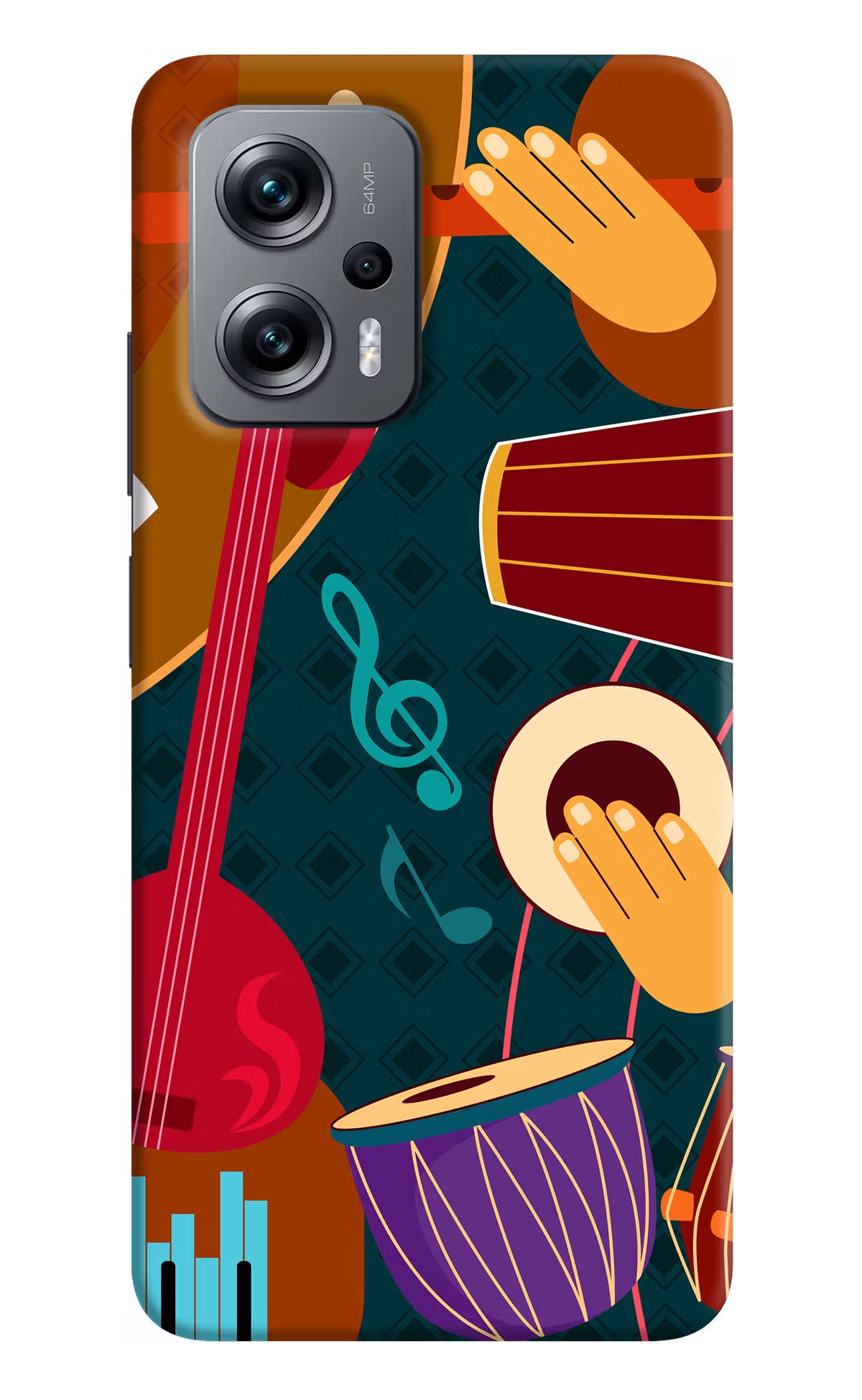 Music Instrument Redmi K50i Hard Case Back Cover by Casekaro
