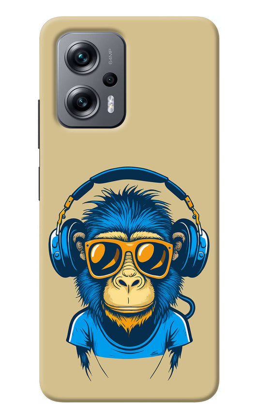 Monkey Headphone Redmi K50i Back Cover