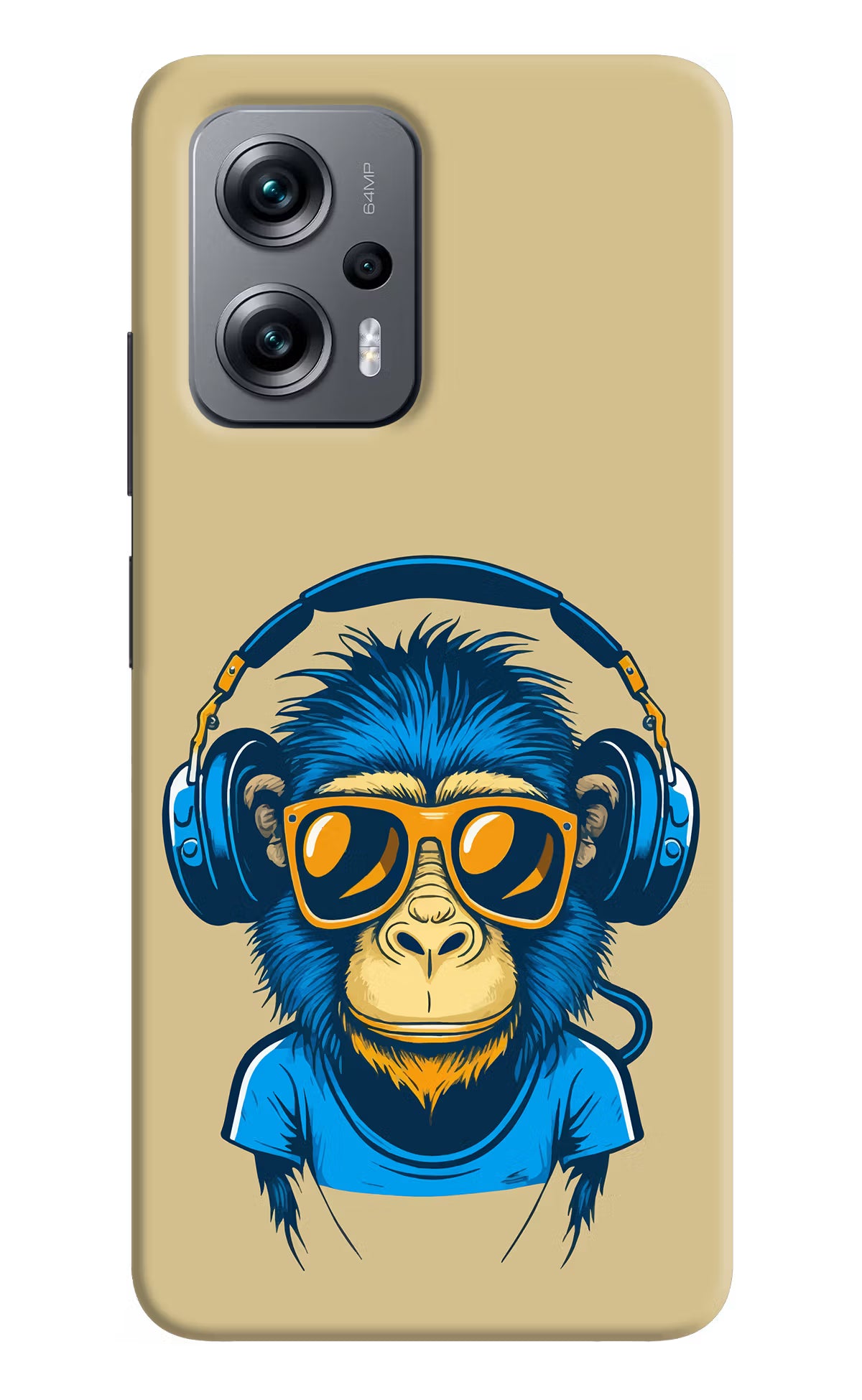 Monkey Headphone Redmi K50i Hard Case Back Cover by Casekaro