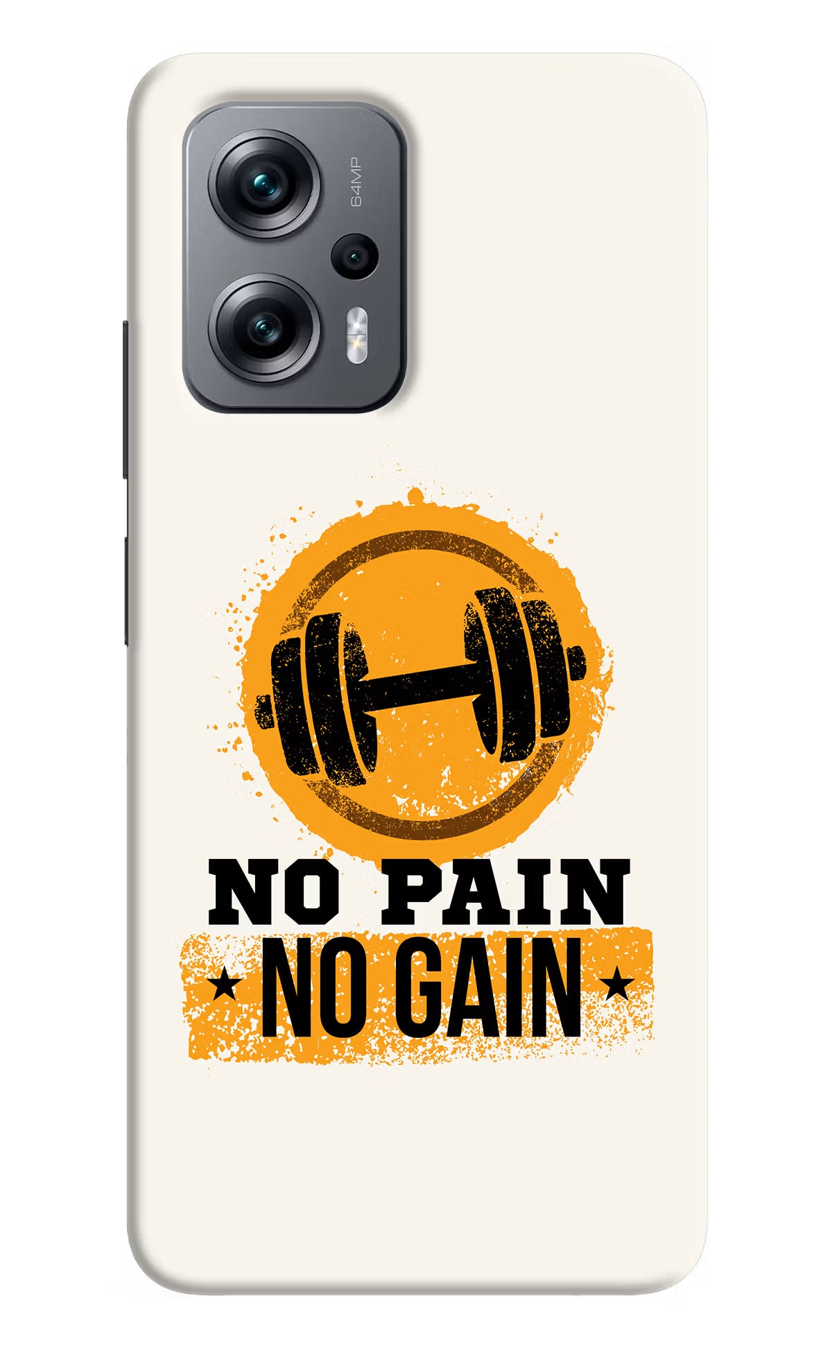 No Pain No Gain Redmi K50i Hard Case Back Cover by Casekaro