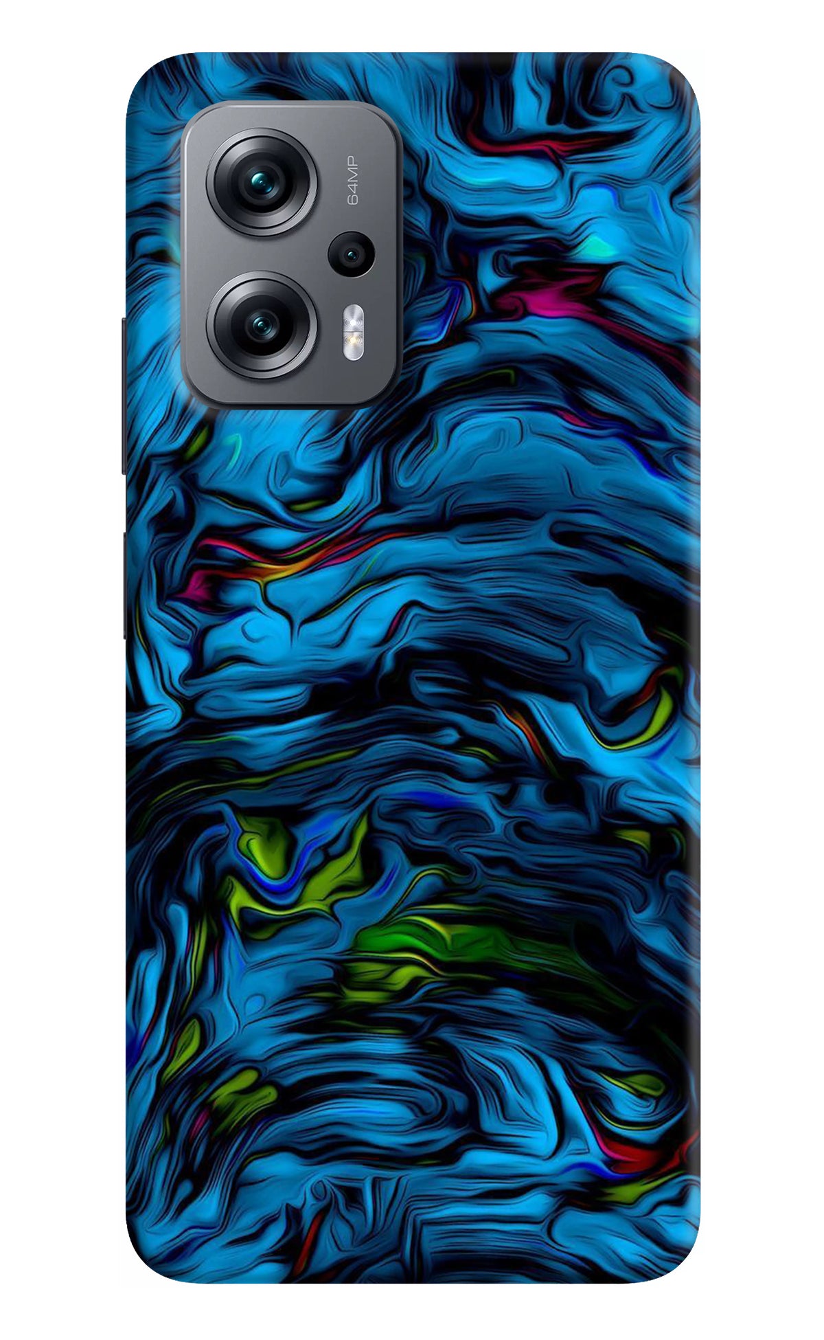 Dark Blue Abstract Redmi K50i Back Cover