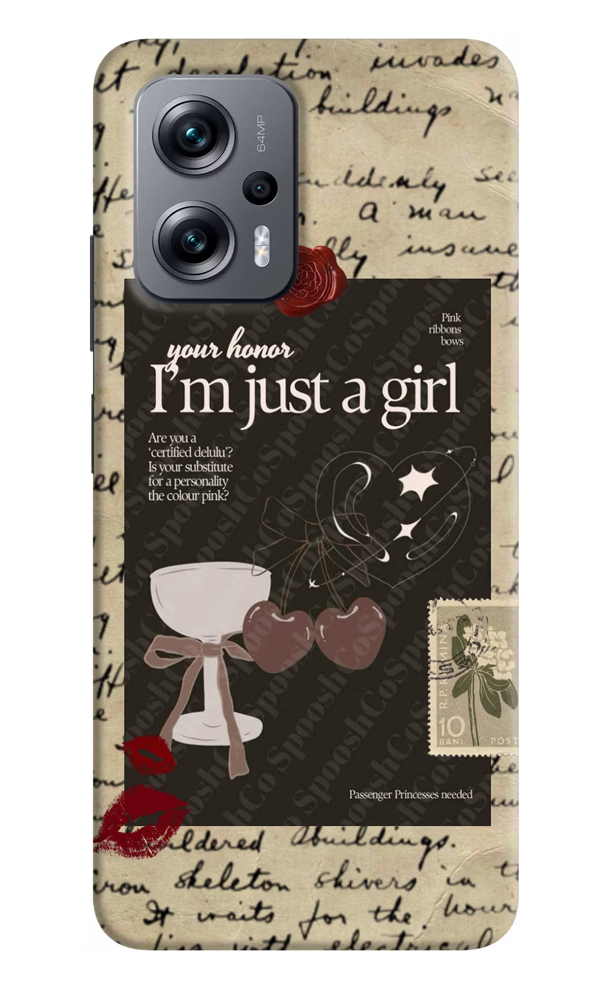 I am just a girl Redmi K50i Hard Case Back Cover by Casekaro