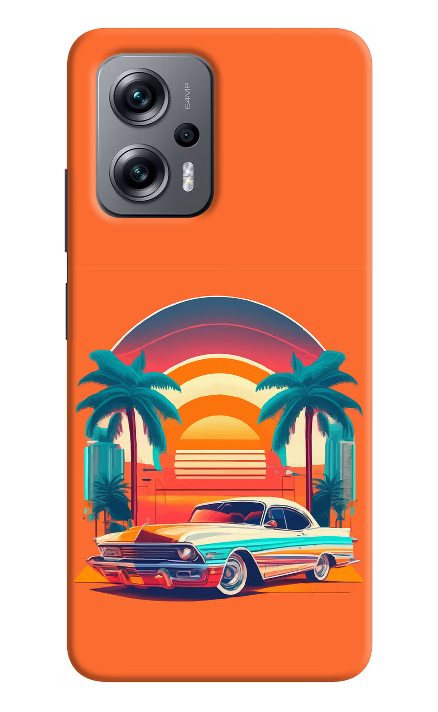 Palm Drive 80s Redmi K50i Back Cover, Hard case