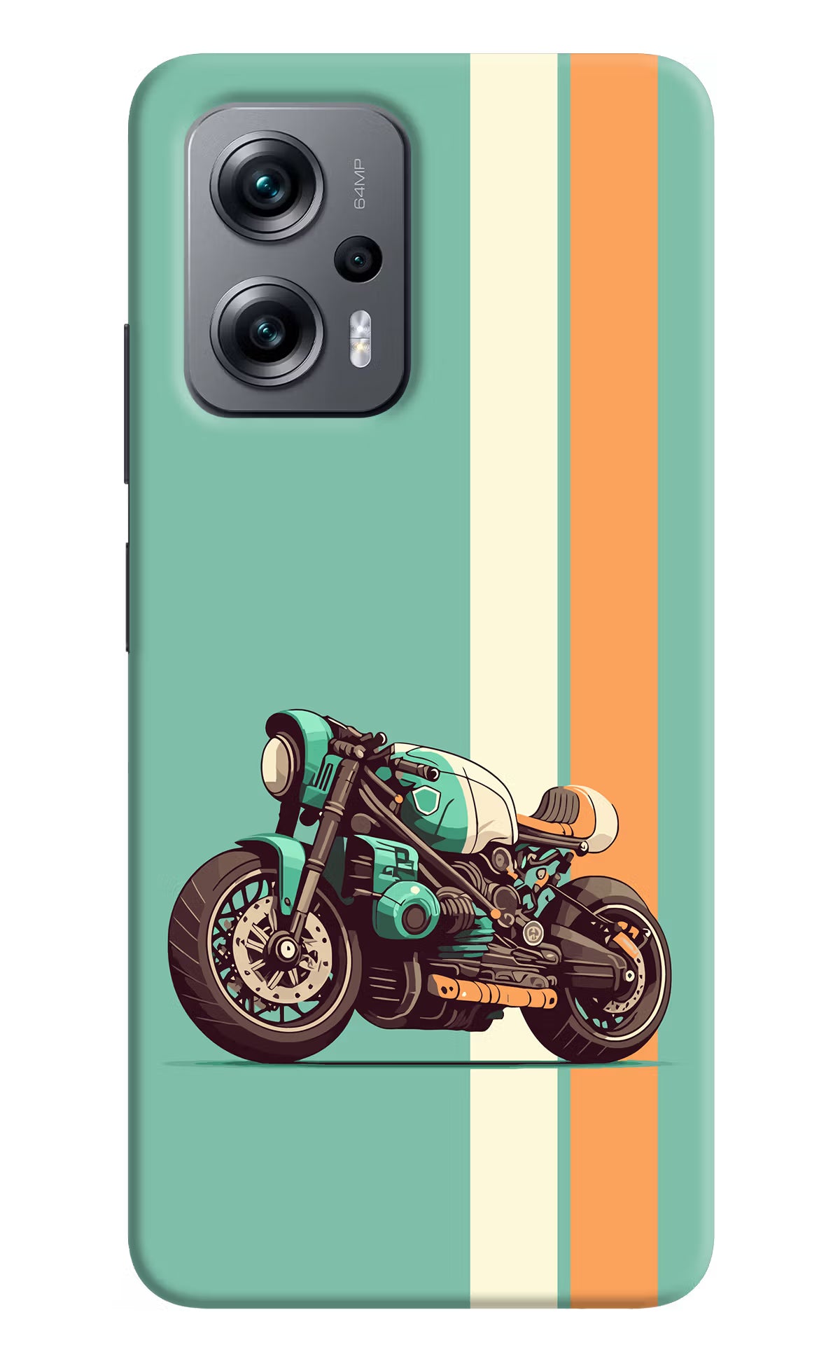 Striped Moto Drift Redmi K50i Hard Case Back Cover by Casekaro