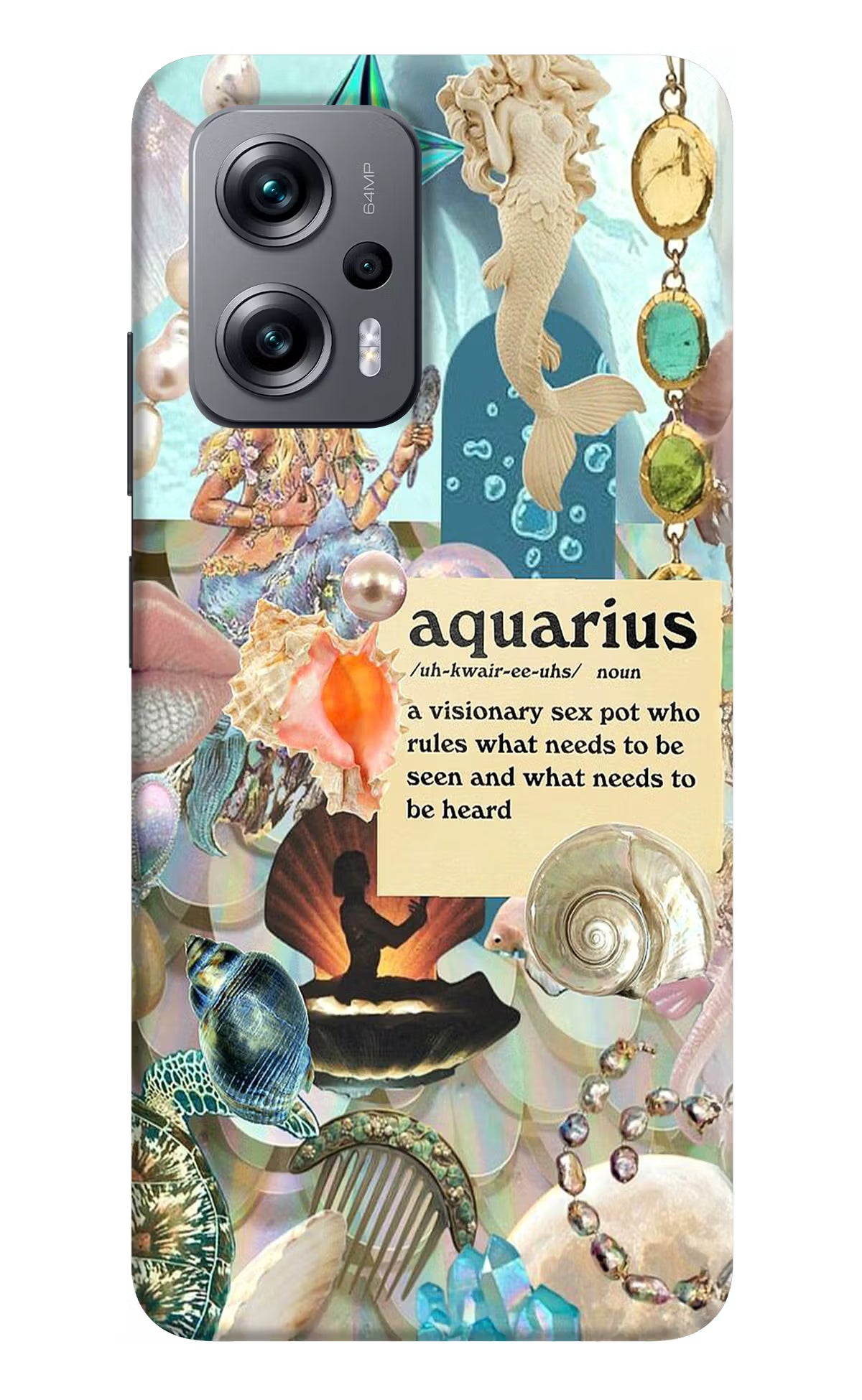 Aquarius Zodiac Redmi K50i Hard Case Back Cover by Casekaro