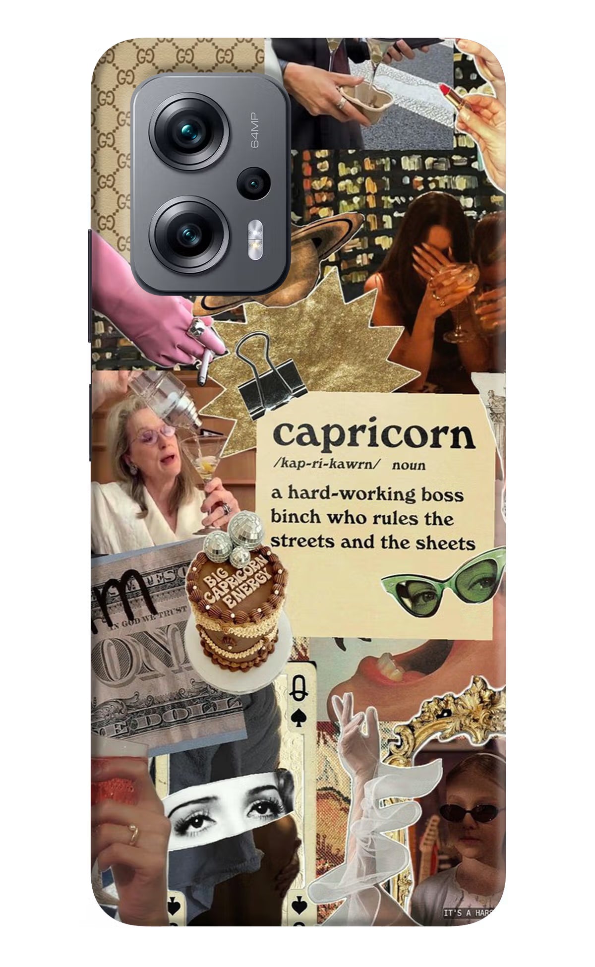 Capricorn Zodiac Redmi K50i Hard Case Back Cover by Casekaro