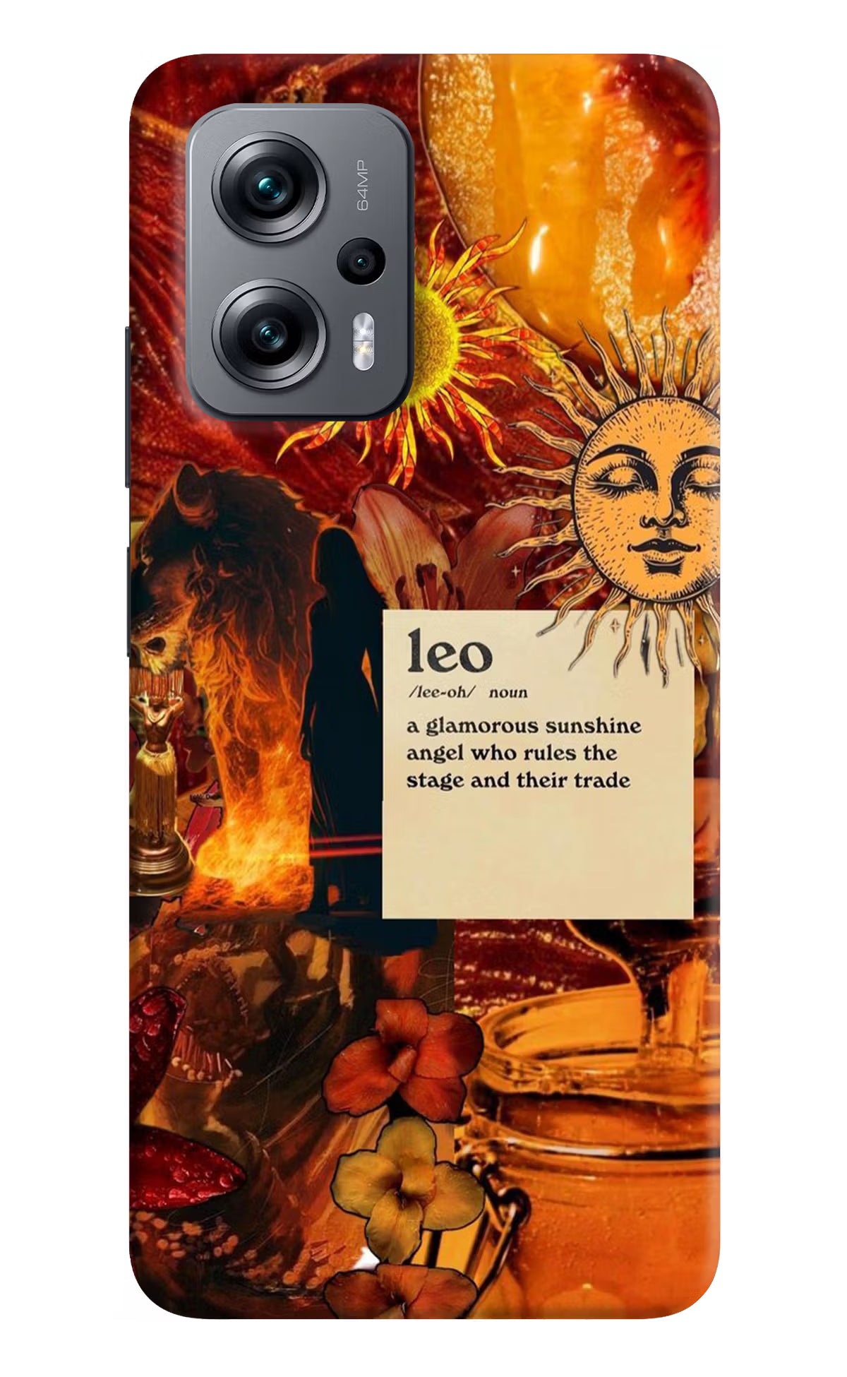 Leo Zodiac Redmi K50i Hard Case Back Cover by Casekaro