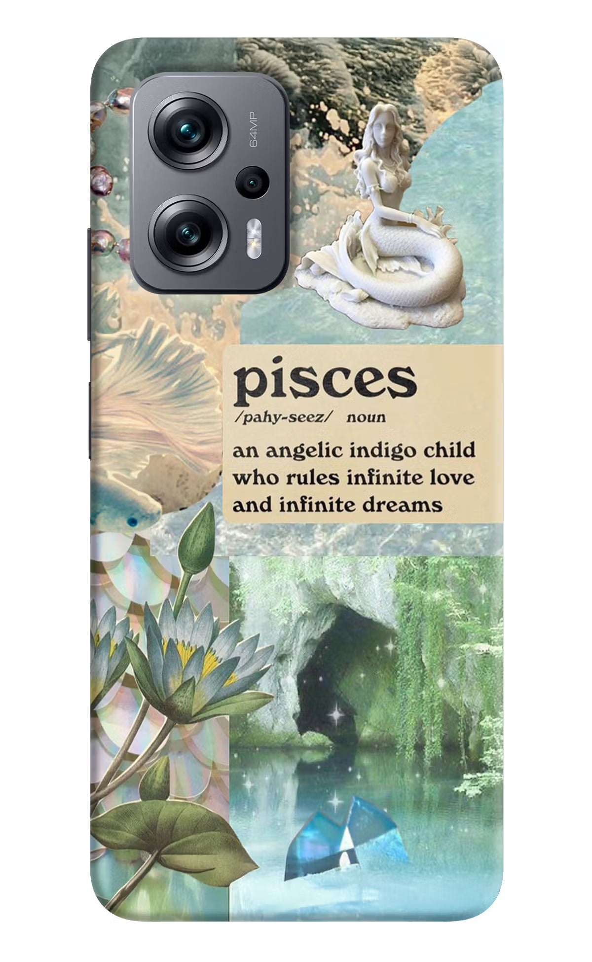 Pisces Zodiac Redmi K50i Hard Case Back Cover by Casekaro