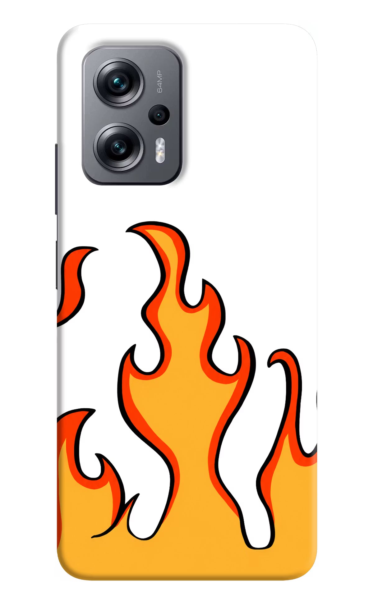 Fired Up – White Redmi K50i Hard Case Back Cover by Casekaro
