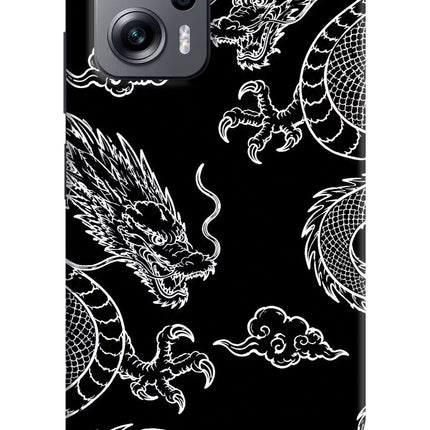 Twin Dragons Redmi K50i Hard Case Back Cover by Casekaro