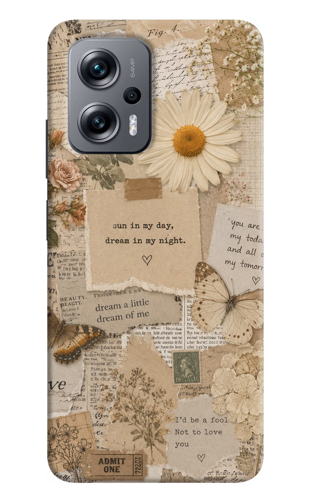 Vintage case Redmi K50i Back Cover