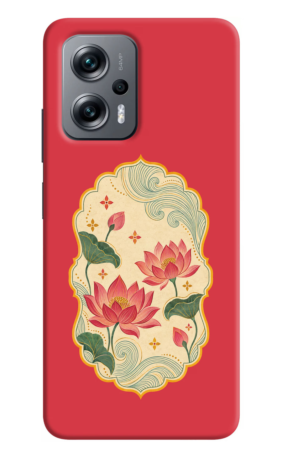 Pink Lotus Redmi K50i Back Cover, Hard case