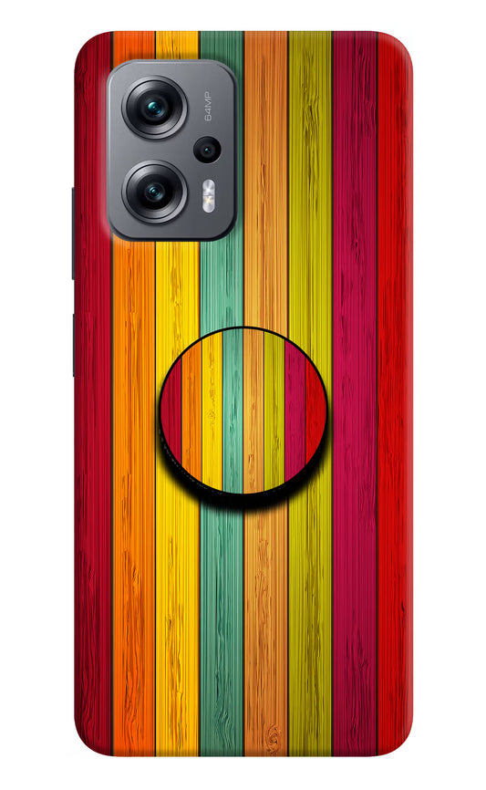 Multicolor Wooden Redmi K50i Pop Case by Casekaro