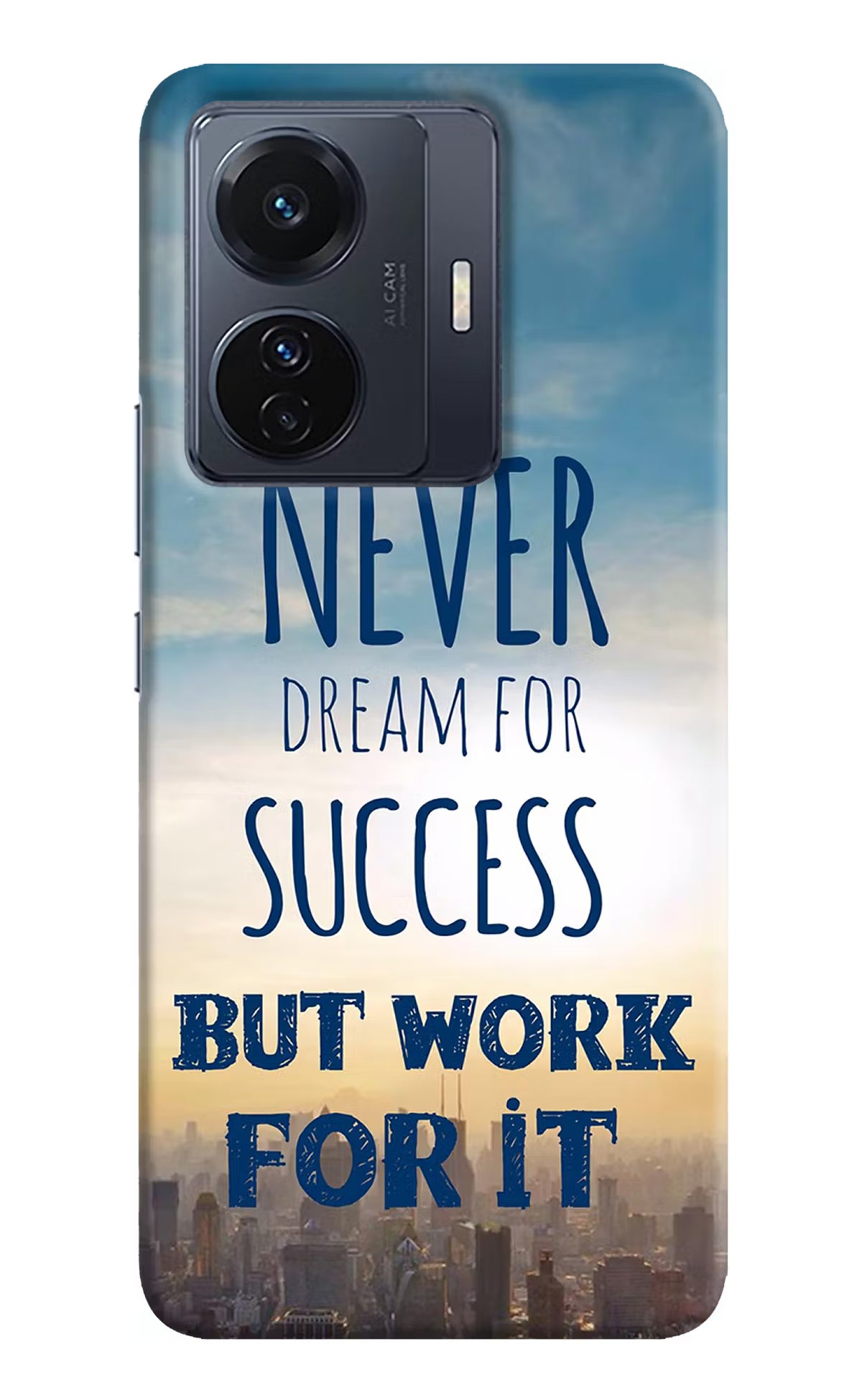 Never Dream For Success But Work For It Vivo T1 Pro 5G Hard Case Back Cover by Casekaro