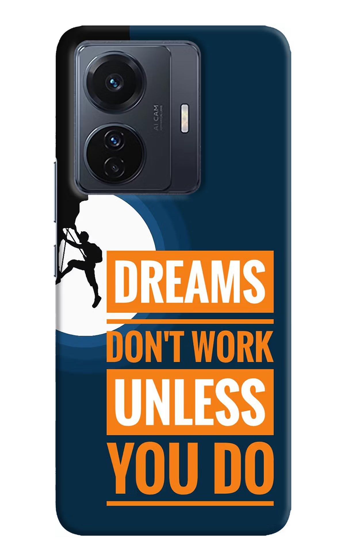 Dreams Don’T Work Unless You Do Vivo T1 Pro 5G Hard Case Back Cover by Casekaro