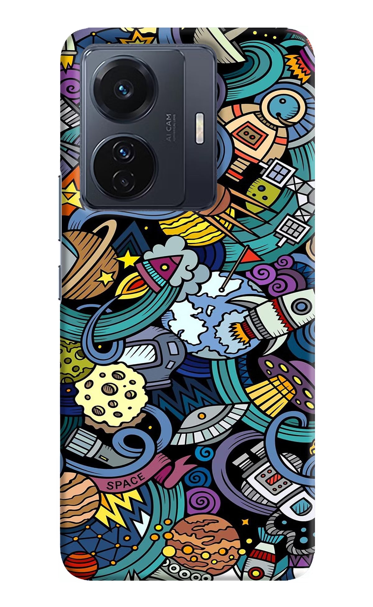 Space Abstract Vivo T1 Pro 5G Hard Case Back Cover by Casekaro