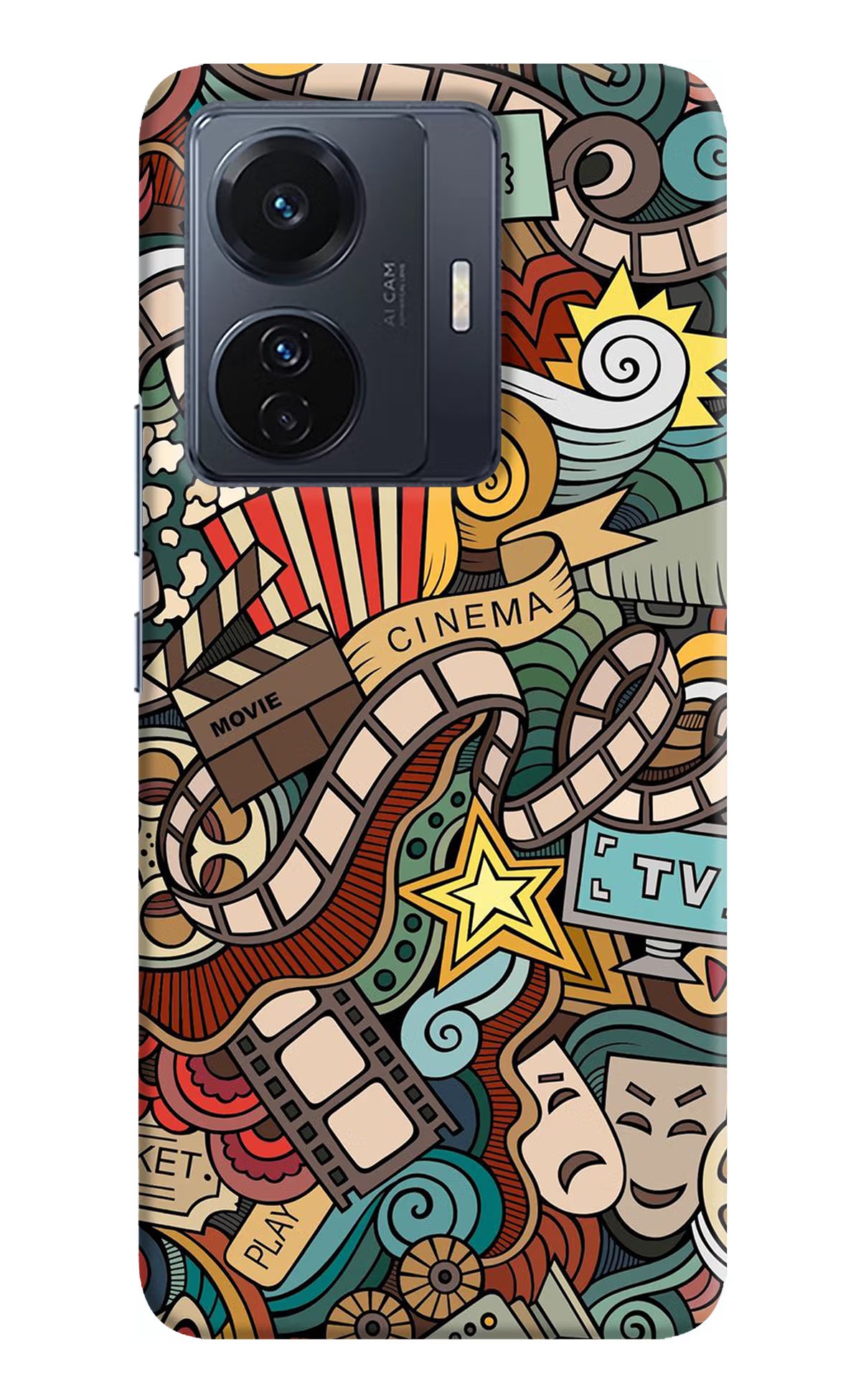 Cinema Abstract Vivo T1 Pro 5G Hard Case Back Cover by Casekaro