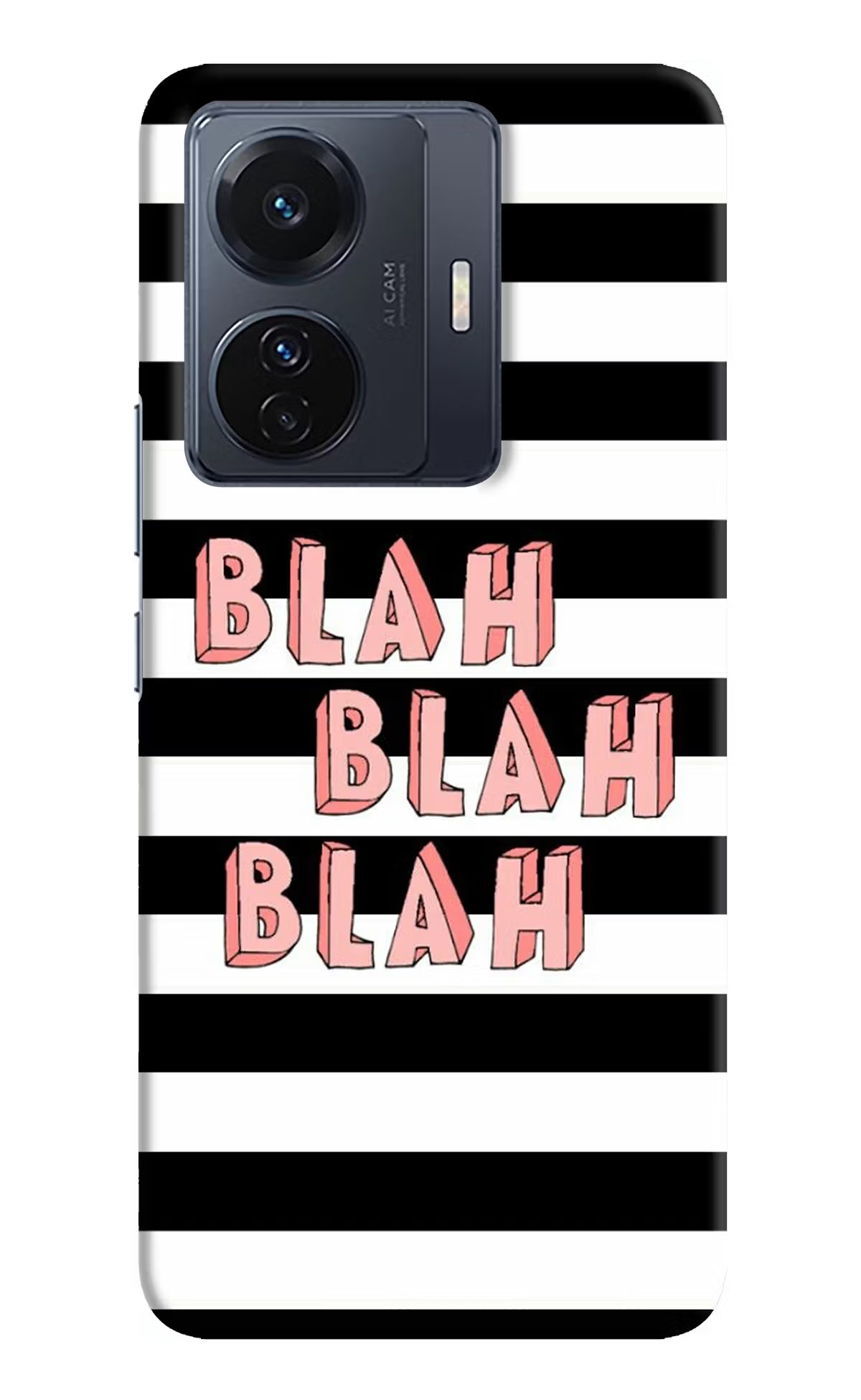 Blah Blah Blah Vivo T1 Pro 5G Hard Case Back Cover by Casekaro