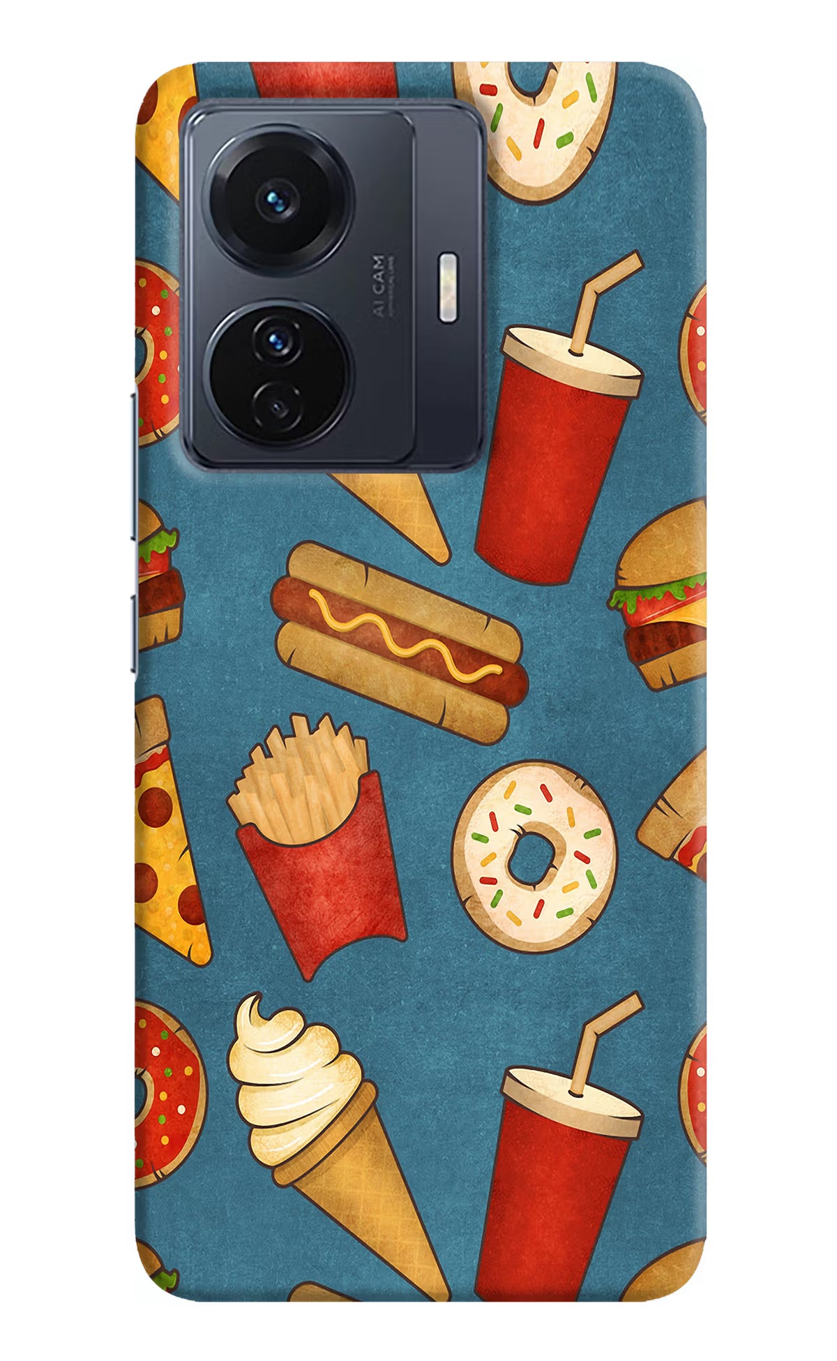Foodie Vivo T1 Pro 5G Hard Case Back Cover by Casekaro