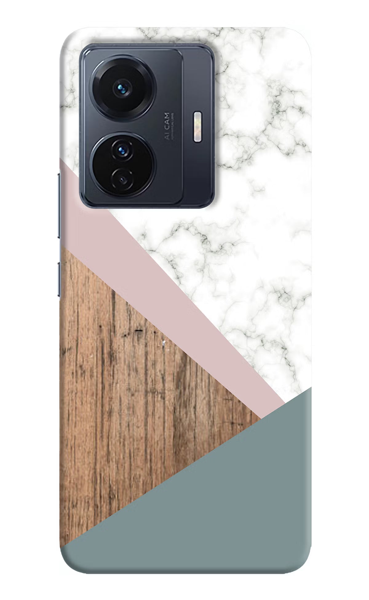 Marble wood Abstract Vivo T1 Pro 5G Hard Case Back Cover by Casekaro