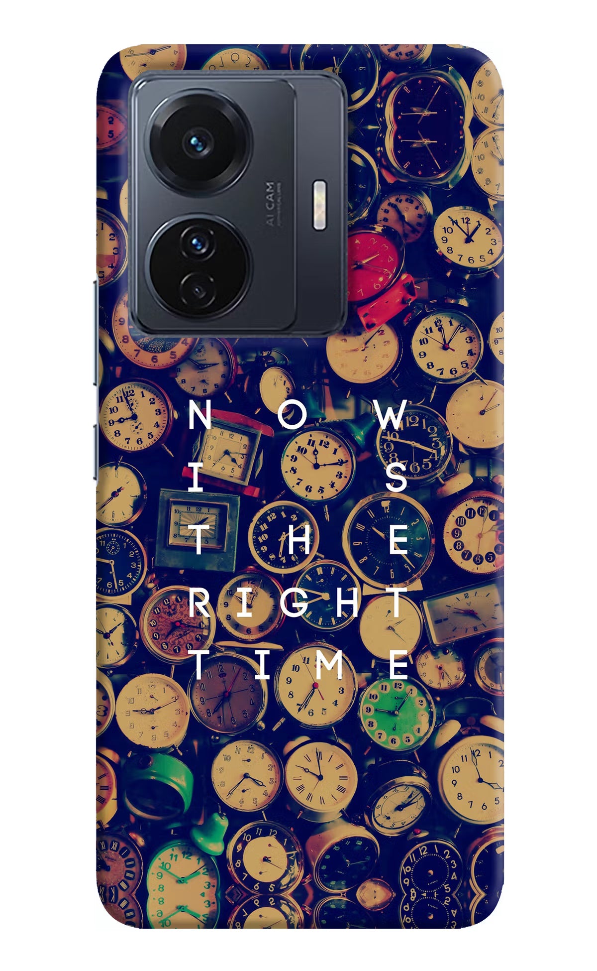 Now is the Right Time Quote Vivo T1 Pro 5G Hard Case Back Cover by Casekaro