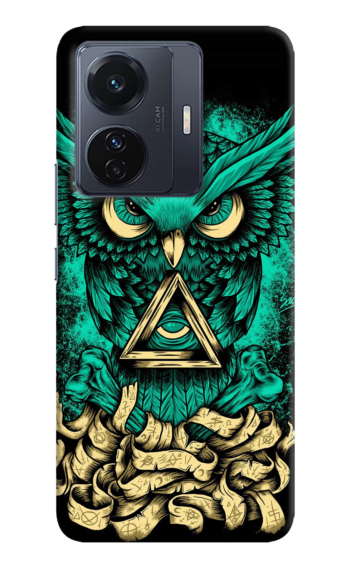 Green Owl Vivo T1 Pro 5G Hard Case Back Cover by Casekaro