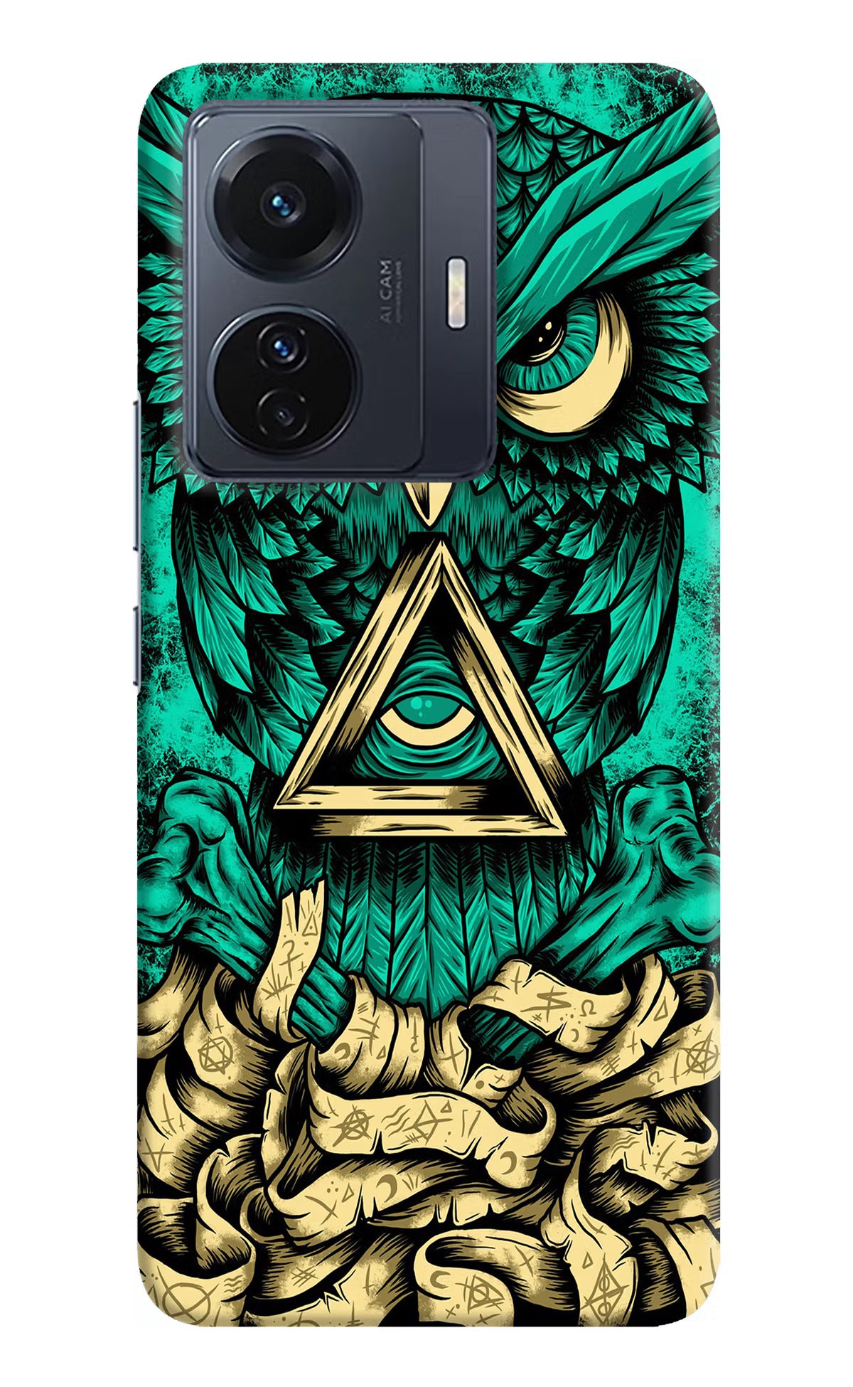 Green Owl Vivo T1 Pro 5G Hard Case Back Cover by Casekaro