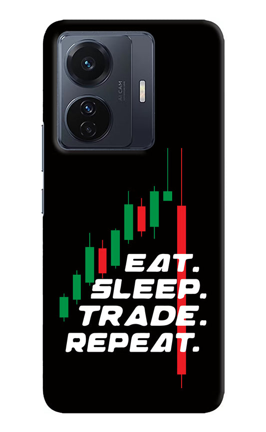 Eat Sleep Trade Repeat Vivo T1 Pro 5G Hard Case Back Cover by Casekaro