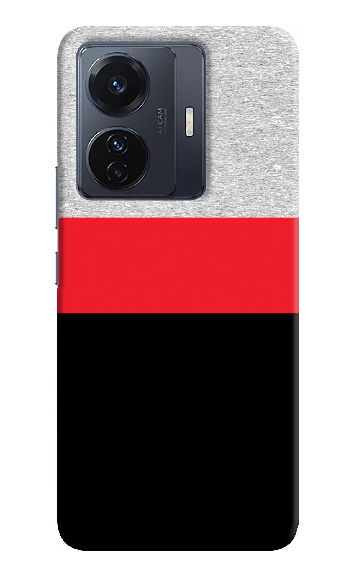 Tri Color Pattern Vivo T1 Pro 5G Hard Case Back Cover by Casekaro