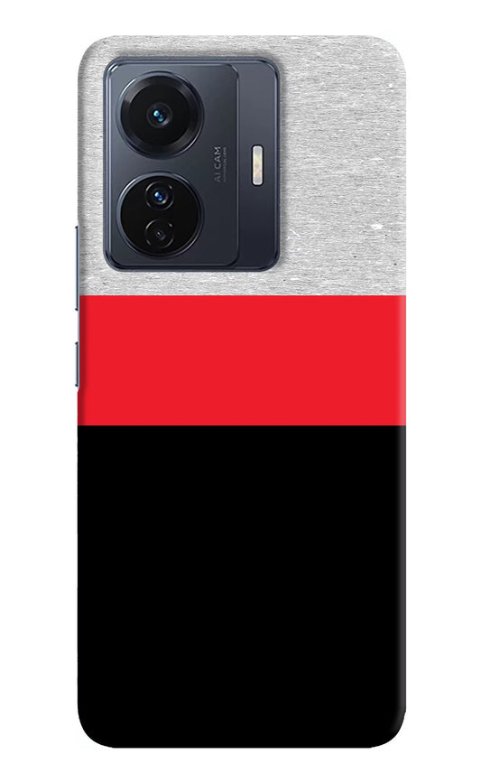 Tri Color Pattern Vivo T1 Pro 5G Hard Case Back Cover by Casekaro