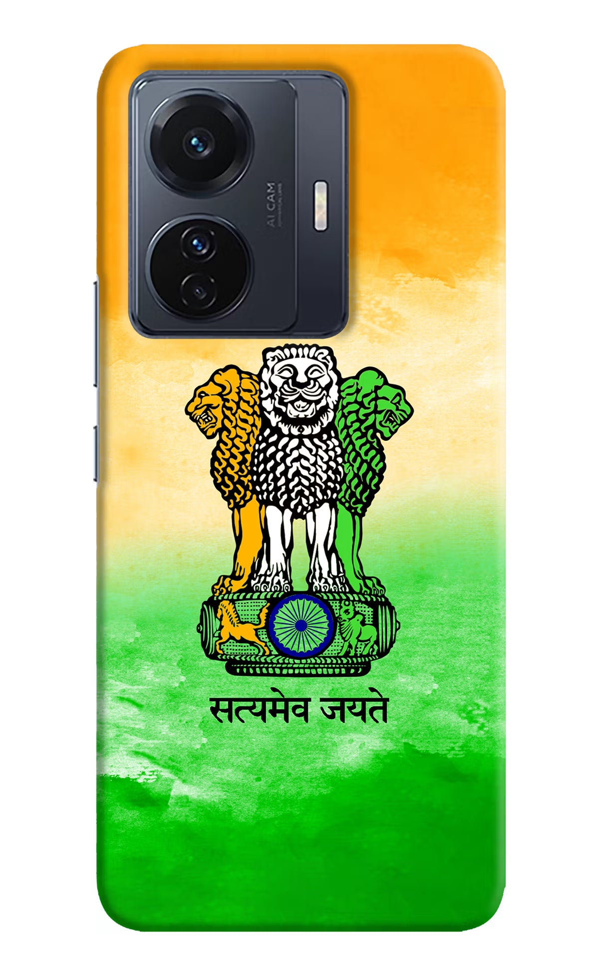 Satyamev Jayate Flag Vivo T1 Pro 5G Hard Case Back Cover by Casekaro
