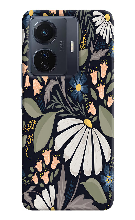 Flowers Art Vivo T1 Pro 5G Hard Case Back Cover by Casekaro