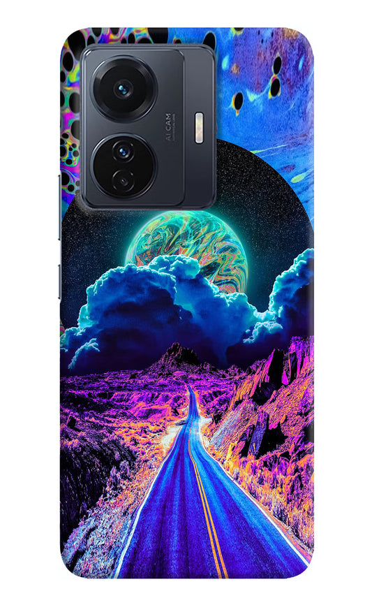 Psychedelic Painting Vivo T1 Pro 5G Hard Case Back Cover by Casekaro