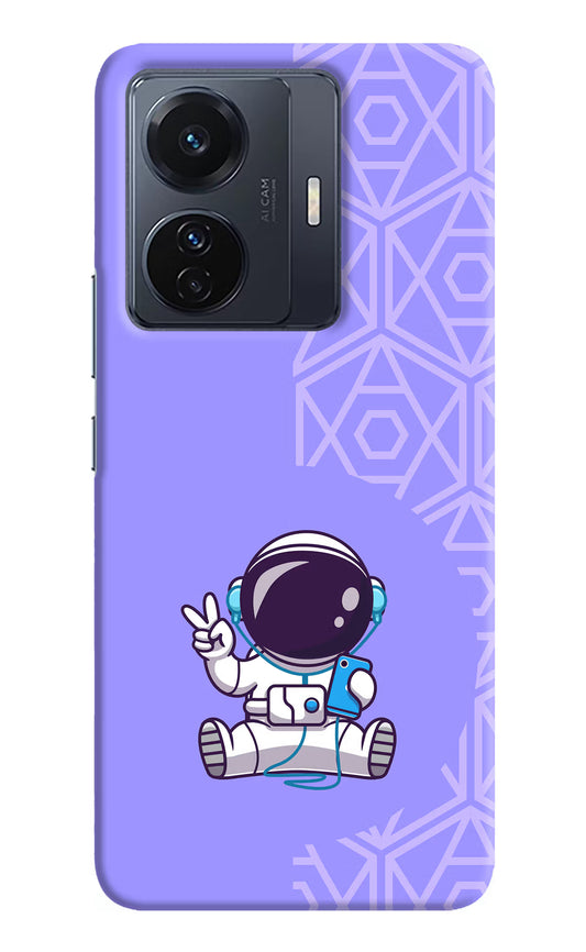 Cute Astronaut Chilling Vivo T1 Pro 5G Hard Case Back Cover by Casekaro
