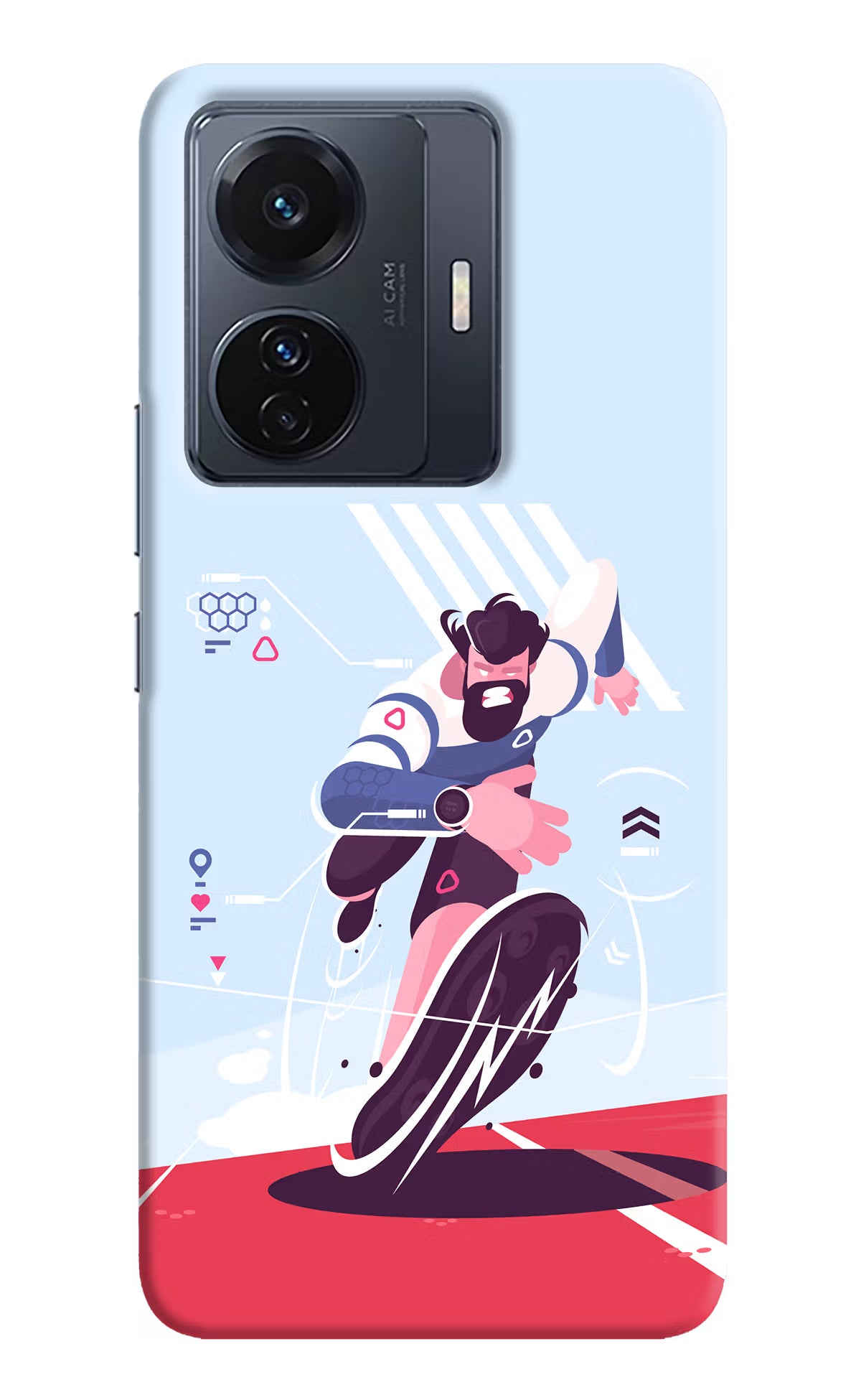 Run Pro Vivo T1 Pro 5G Hard Case Back Cover by Casekaro