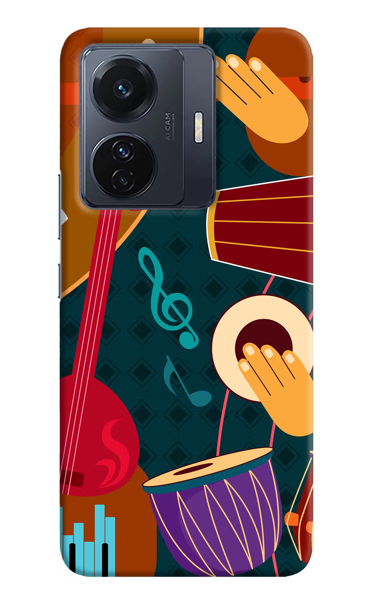 Music Instrument Vivo T1 Pro 5G Hard Case Back Cover by Casekaro