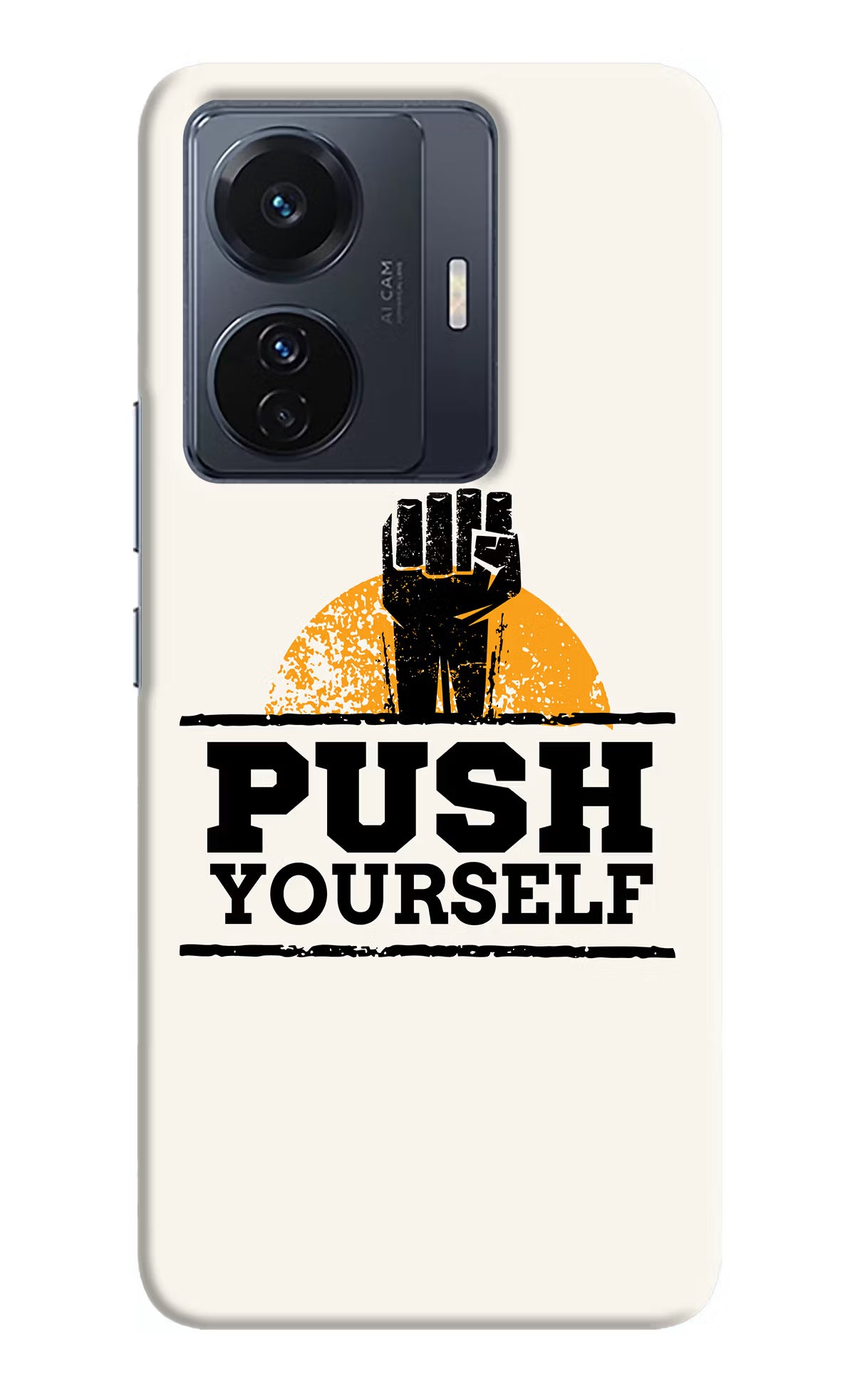 Push Yourself Vivo T1 Pro 5G Hard Case Back Cover by Casekaro