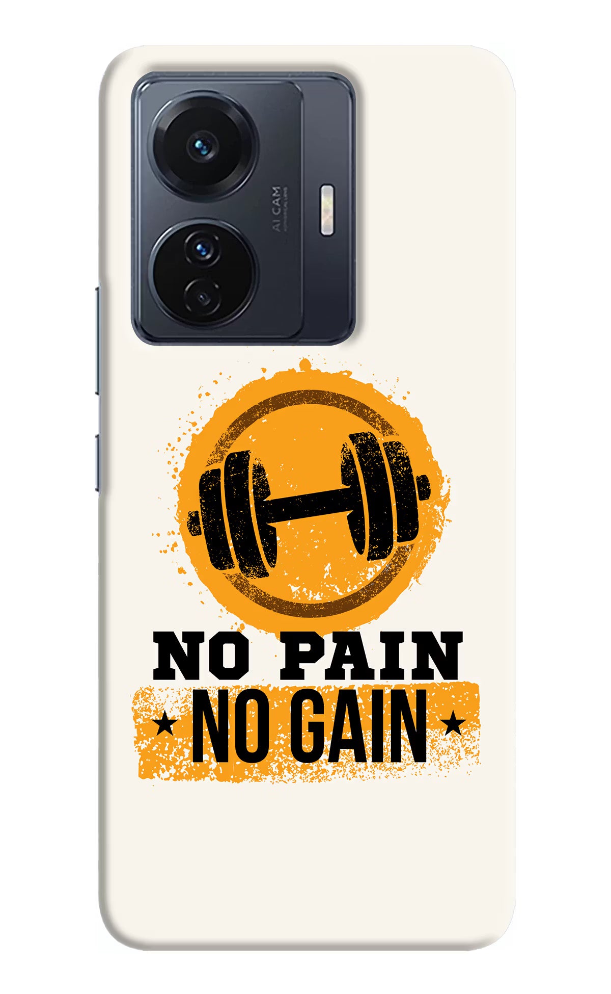 No Pain No Gain Vivo T1 Pro 5G Hard Case Back Cover by Casekaro
