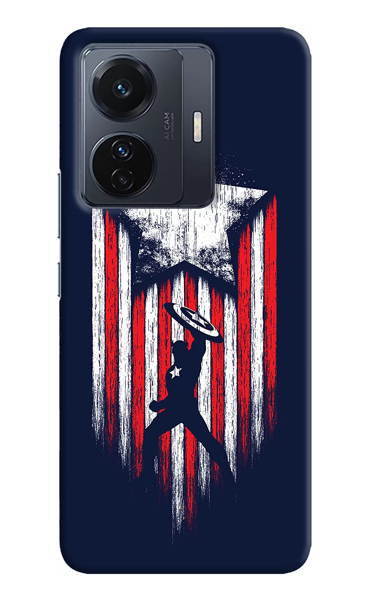Captain America Marvel Art Vivo T1 Pro 5G Hard Case Back Cover by Casekaro