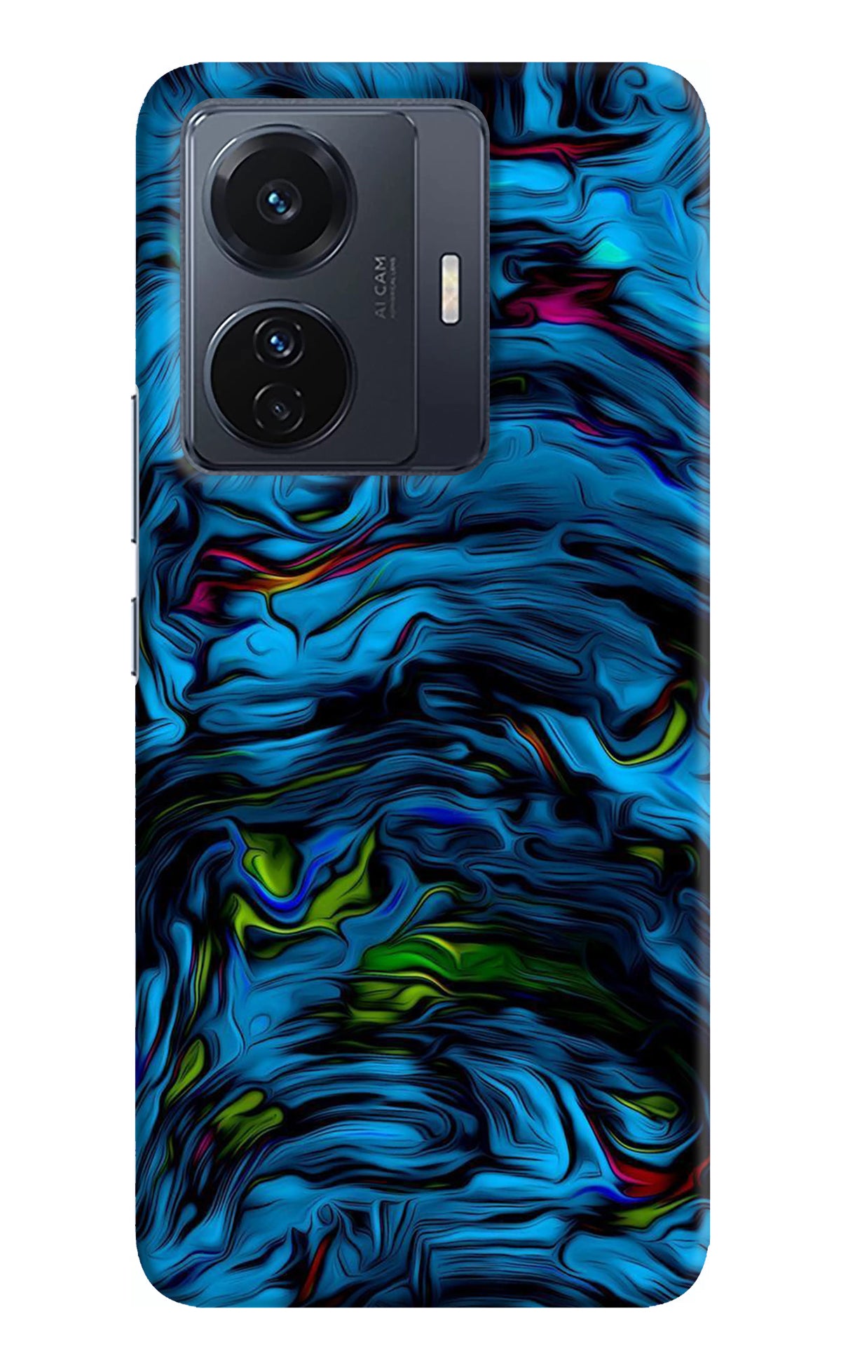 Dark Blue Abstract Vivo T1 Pro 5G Back Cover