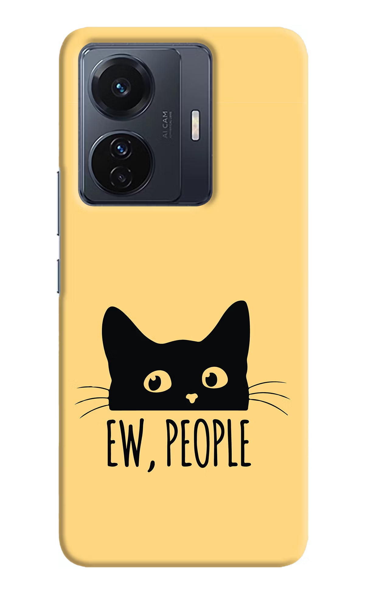 Ew People Catitude Vivo T1 Pro 5G Hard Case Back Cover by Casekaro