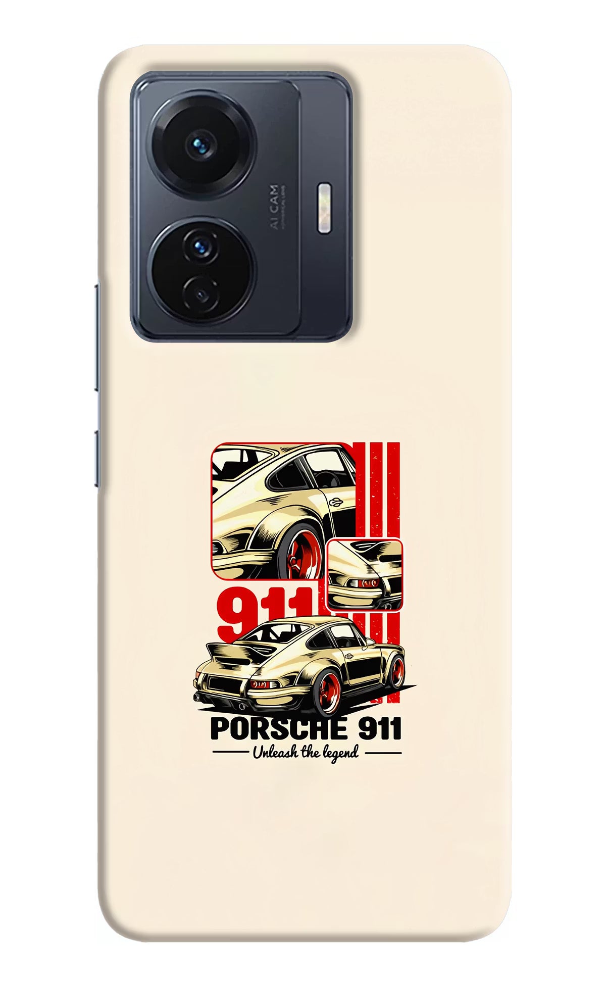 Classic Porsche 911 Vivo T1 Pro 5G Hard Case Back Cover by Casekaro
