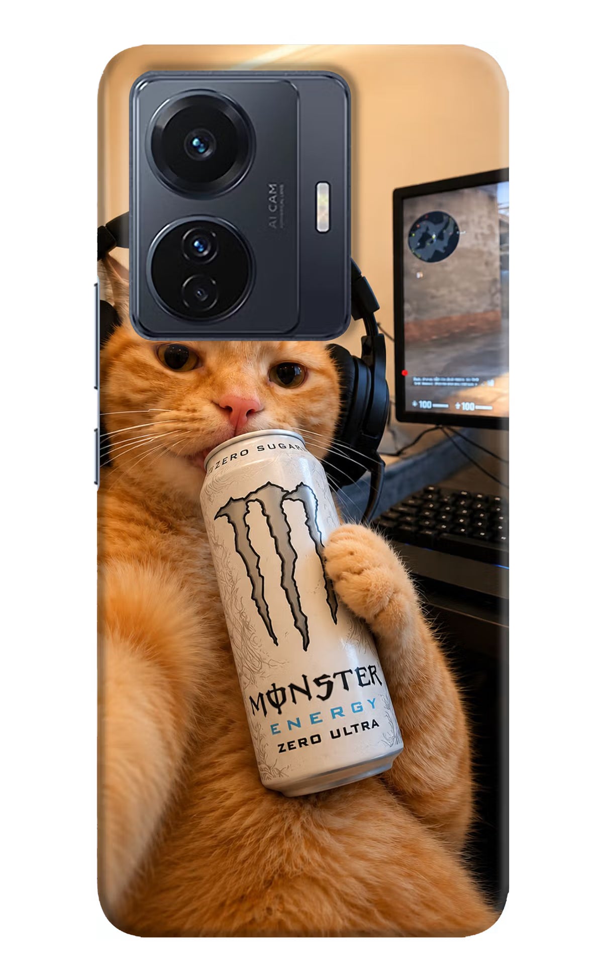 Gamer Cat Energy Vivo T1 Pro 5G Back Cover