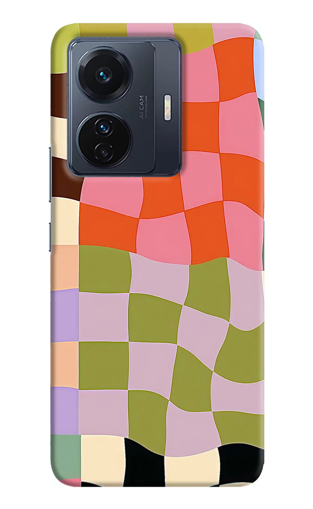 Wavy Grid Vivo T1 Pro 5G Hard Case Back Cover by Casekaro