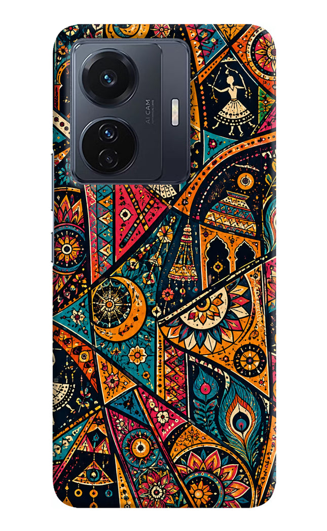 Folk Print Vivo T1 Pro 5G Hard Case Back Cover by Casekaro