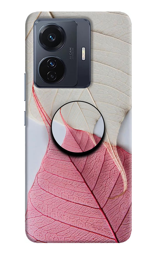 White Pink Leaf Vivo T1 Pro 5G Pop Case by Casekaro